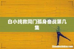 白小纯救同门孤身奋战第几集