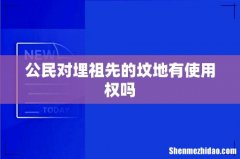 公民对埋祖先的坟地有使用权吗