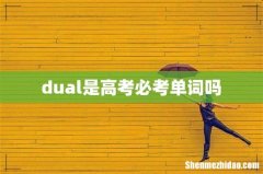 dual是高考必考单词吗