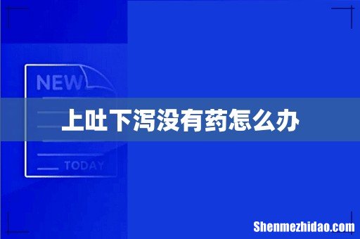 上吐下泻没有药怎么办