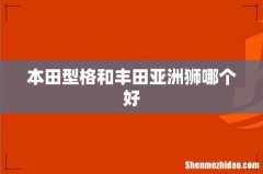 本田型格和丰田亚洲狮哪个好