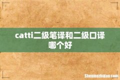 catti二级笔译和二级口译哪个好