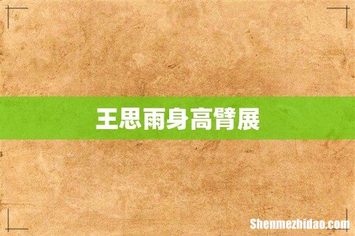 王思雨身高臂展