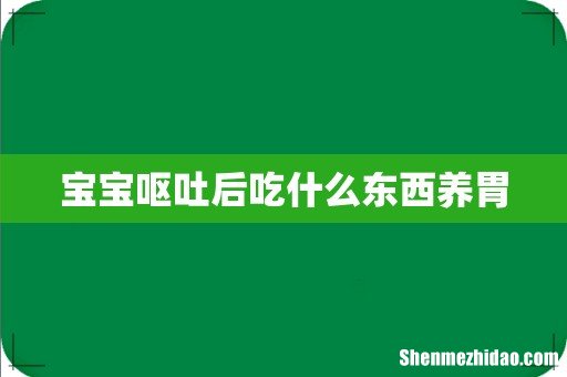 宝宝呕吐后吃什么东西养胃