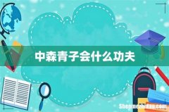 中森青子会什么功夫