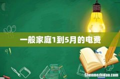 一般家庭1到5月的电费