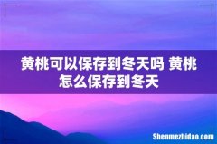 黄桃可以保存到冬天吗 黄桃怎么保存到冬天
