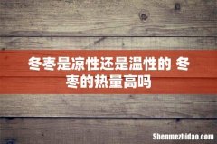 冬枣是凉性还是温性的 冬枣的热量高吗