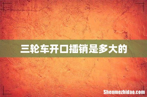 三轮车开口插销是多大的