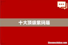 十大顶级紫玛瑙
