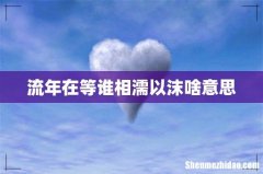 流年在等谁相濡以沫啥意思