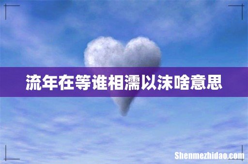流年在等谁相濡以沫啥意思