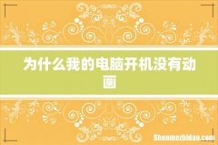 为什么我的电脑开机没有动画