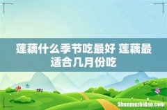 莲藕什么季节吃最好 莲藕最适合几月份吃
