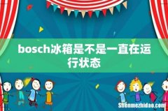 bosch冰箱是不是一直在运行状态