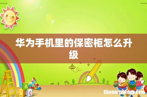 华为手机里的保密柜怎么升级