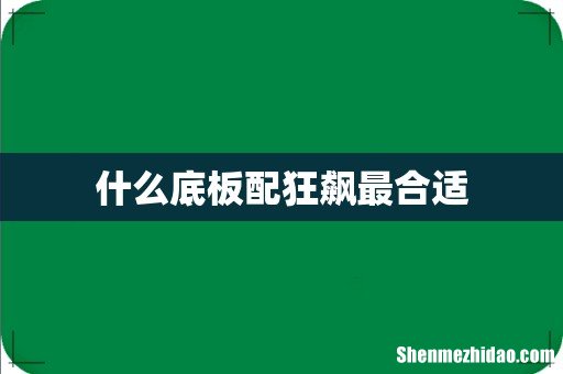 什么底板配狂飙最合适