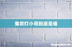 鬼吹灯小哥到底是谁