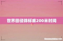 世界田径锦标赛200米时间