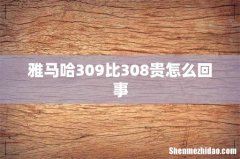 雅马哈309比308贵怎么回事