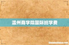 温州商学院国际班学费