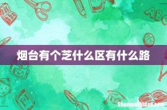 烟台有个芝什么区有什么路