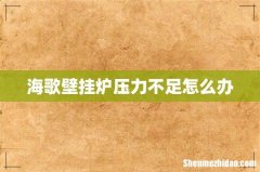 海歌壁挂炉压力不足怎么办