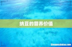纳豆的营养价值