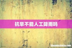 抗旱不能人工降雨吗
