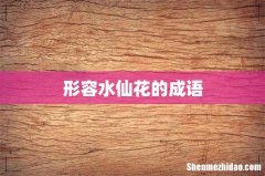 形容水仙花的成语