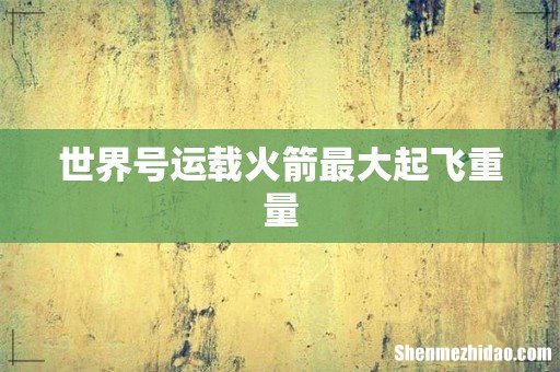 世界号运载火箭最大起飞重量