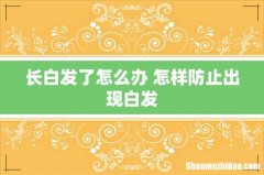 长白发了怎么办 怎样防止出现白发