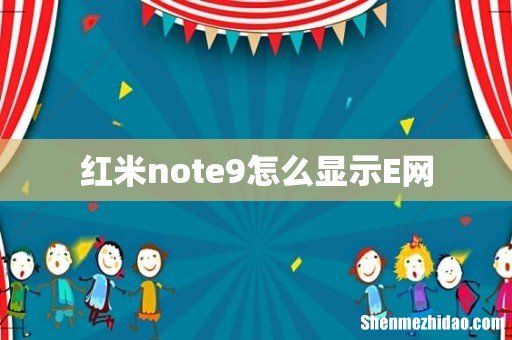 红米note9怎么显示E网