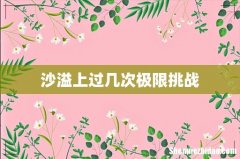 沙溢上过几次极限挑战