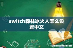 switch森林冰火人怎么设置中文