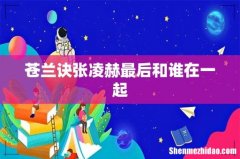苍兰诀张凌赫最后和谁在一起