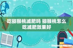 吃猕猴桃减肥吗 猕猴桃怎么吃减肥效果好