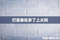 灯笼果吃多了上火吗