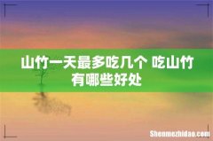 山竹一天最多吃几个 吃山竹有哪些好处