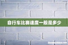 自行车比赛速度一般是多少