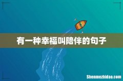 有一种幸福叫陪伴的句子