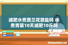 减肥水煮西兰花放盐吗 水煮青菜10天减肥10斤吗
