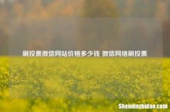 刷投票微信网站价格多少钱 微信网络刷投票