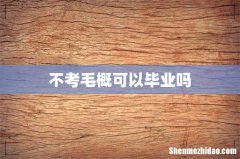 不考毛概可以毕业吗