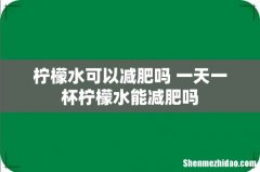 柠檬水可以减肥吗 一天一杯柠檬水能减肥吗