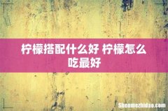 柠檬搭配什么好 柠檬怎么吃最好