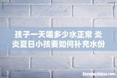 孩子一天喝多少水正常 炎炎夏日小孩要如何补充水份？