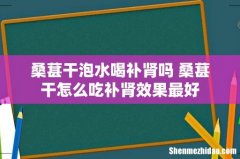 桑葚干泡水喝补肾吗 桑葚干怎么吃补肾效果最好