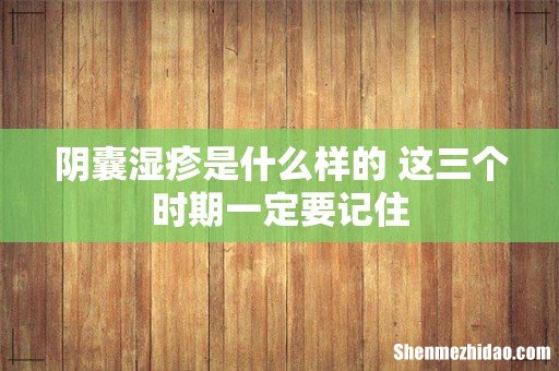 阴囊湿疹是什么样的 这三个时期一定要记住