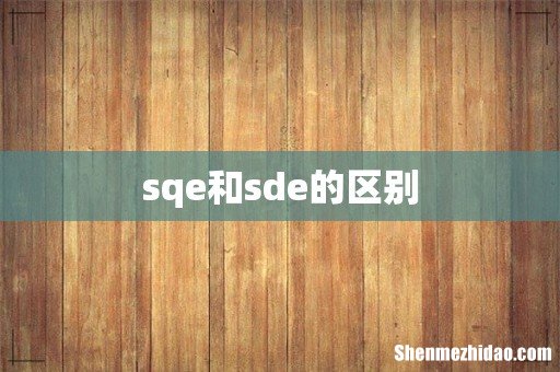 sqe和sde的区别